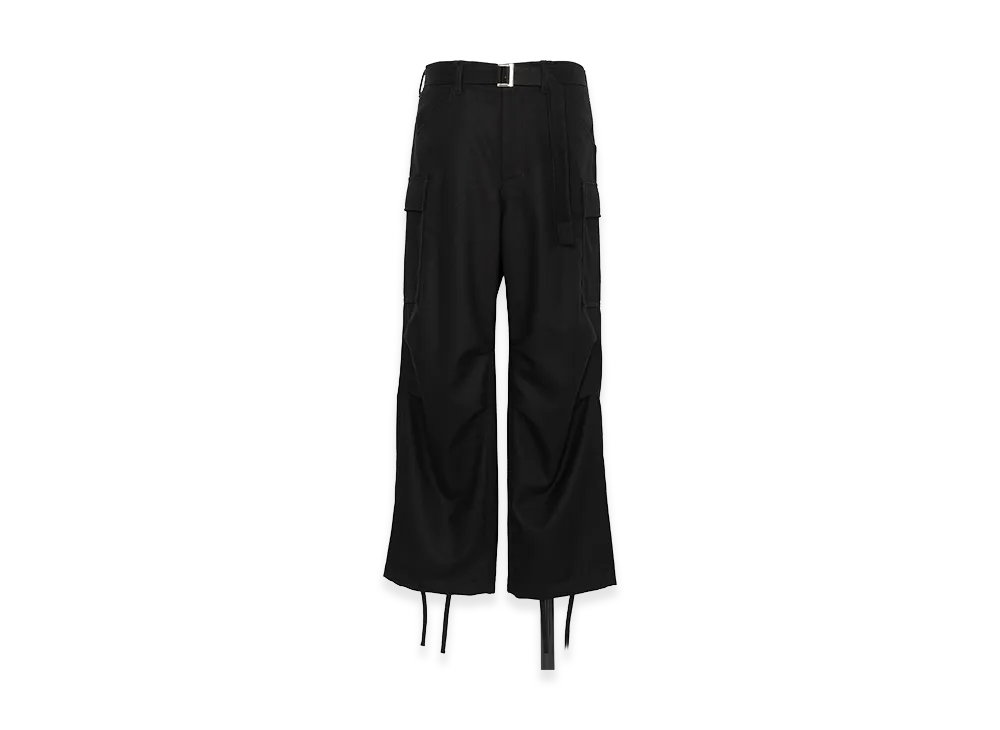 sacai Wool Flannel Pants "Black"