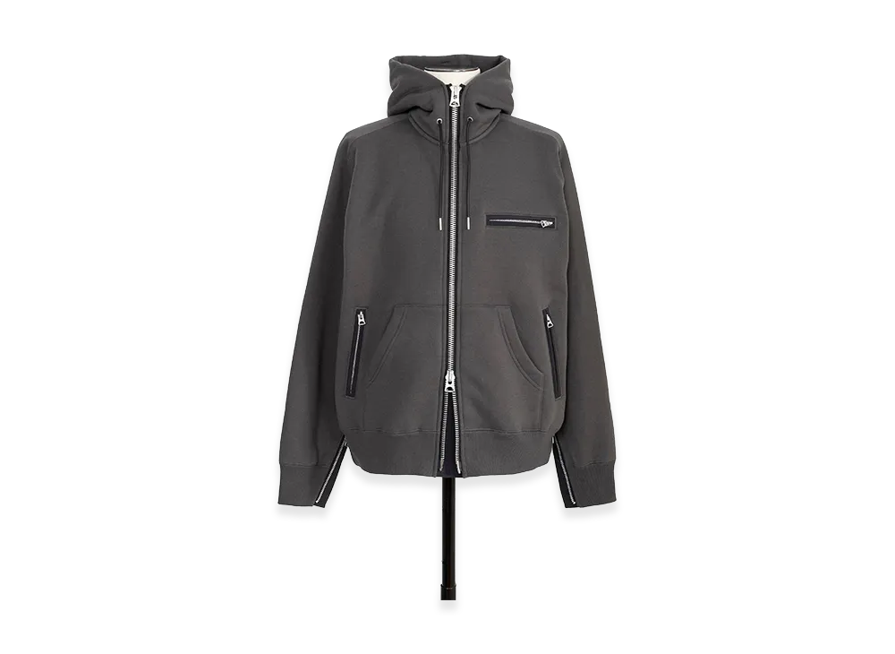 sacai Cotton Jersey Hoodie "Gray"
