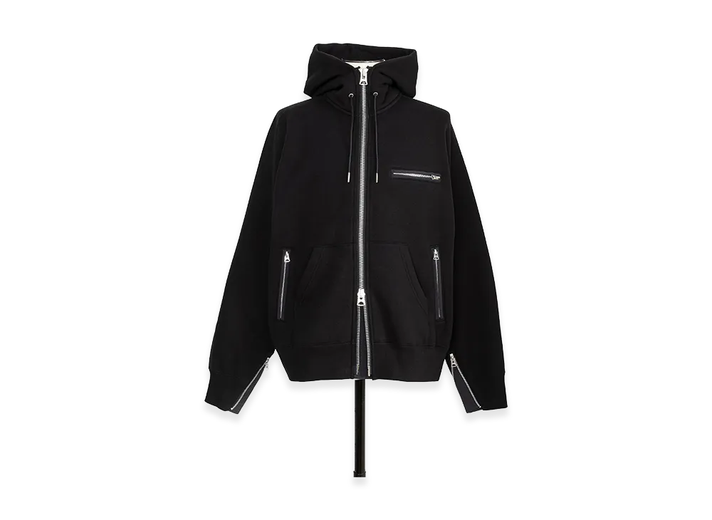 sacai Cotton Jersey Hoodie "Black"