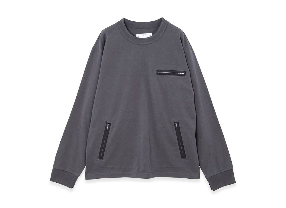 sacai Cotton Jersey L/S T-Shirt "Gray"