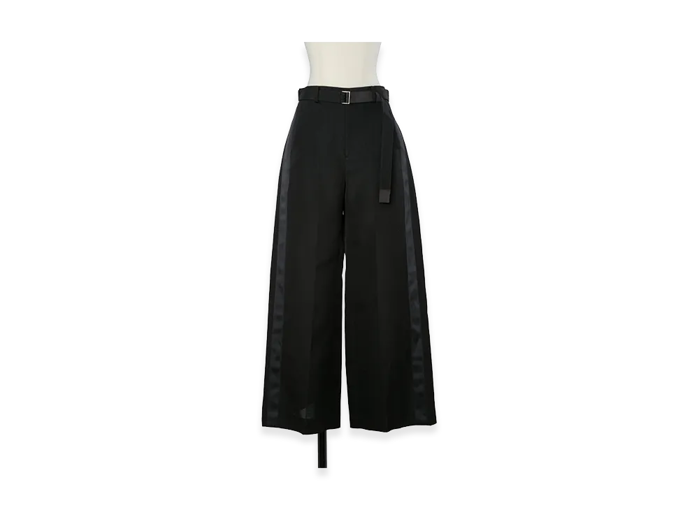 sacai Women's Double-Faced Silk Cotton Pants "Black"