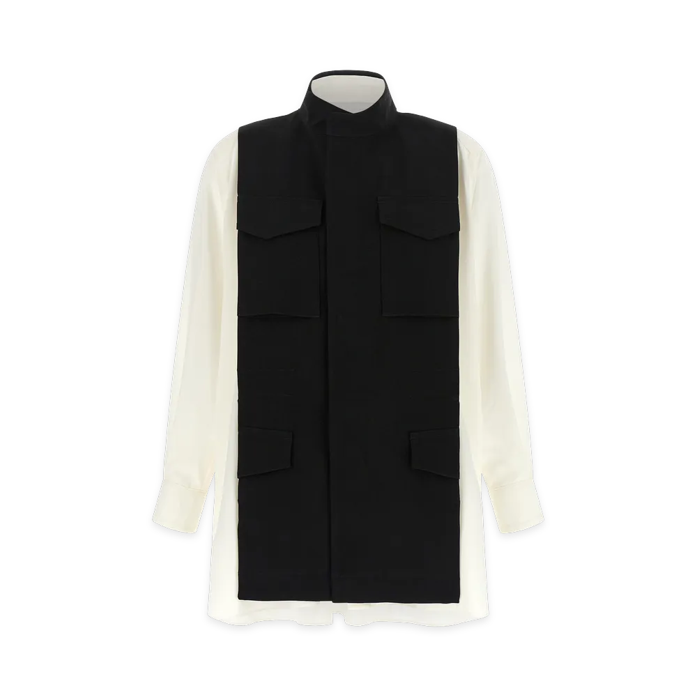sacai Women's Hybrid Shirt With Front Panel Model "White/Black"