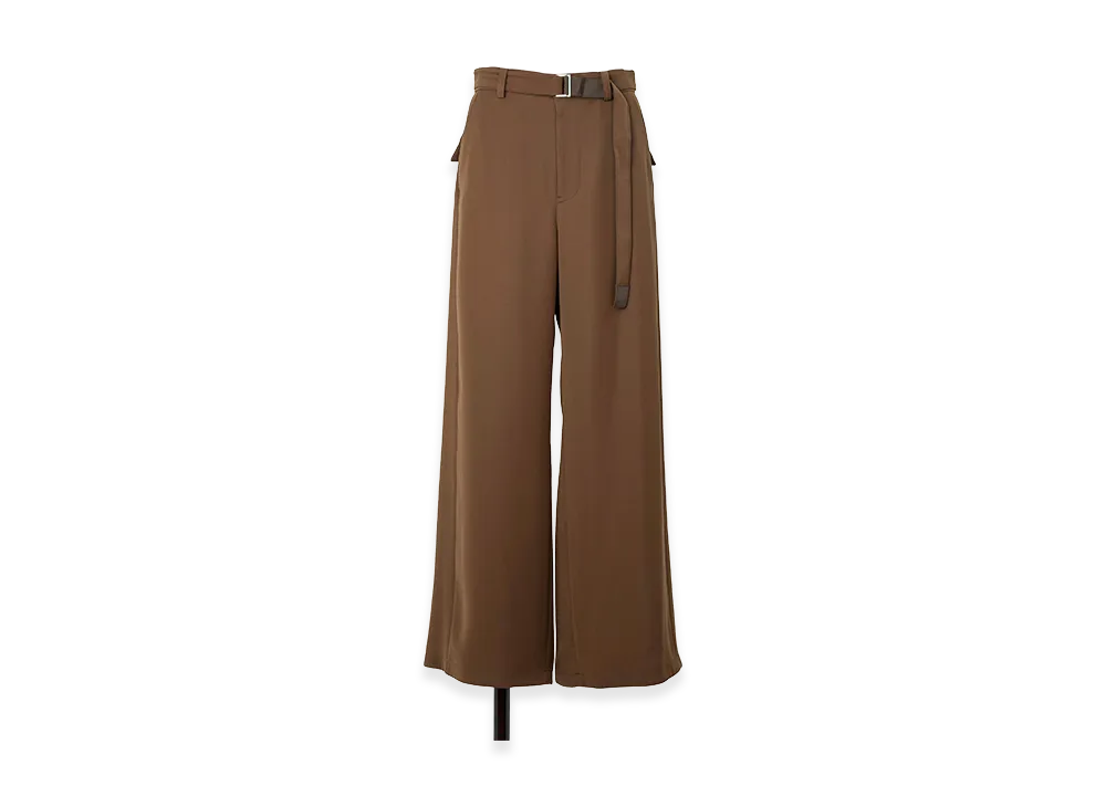 sacai Women's Crepe Back Satin Pants "Brown"