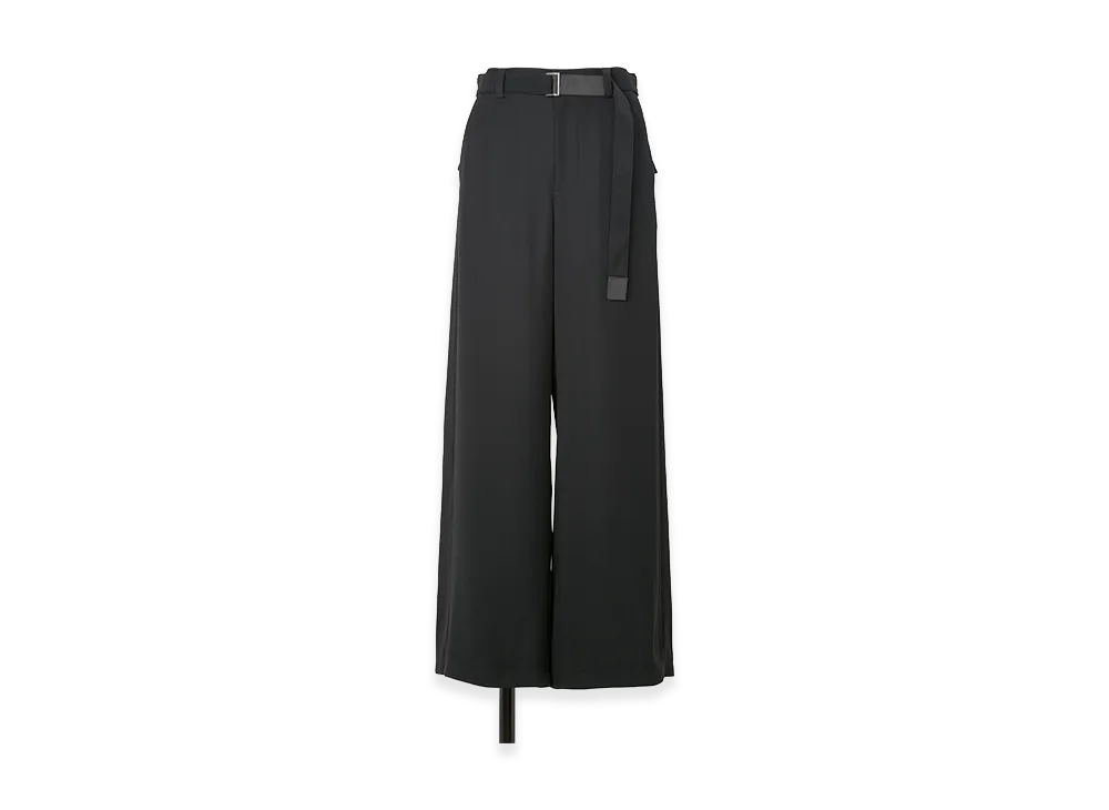 sacai Women's Crepe Back Satin Pants "Black"