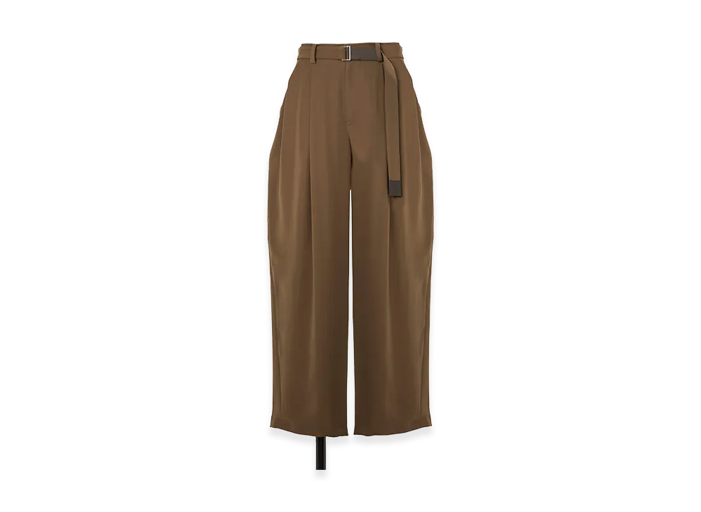 sacai Women's Crepe Back Satin Pants "Brown"