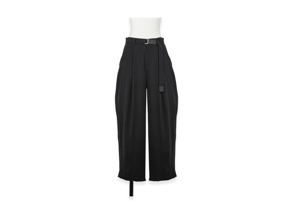 sacai Women's Crepe Back Satin Pants "Black"
