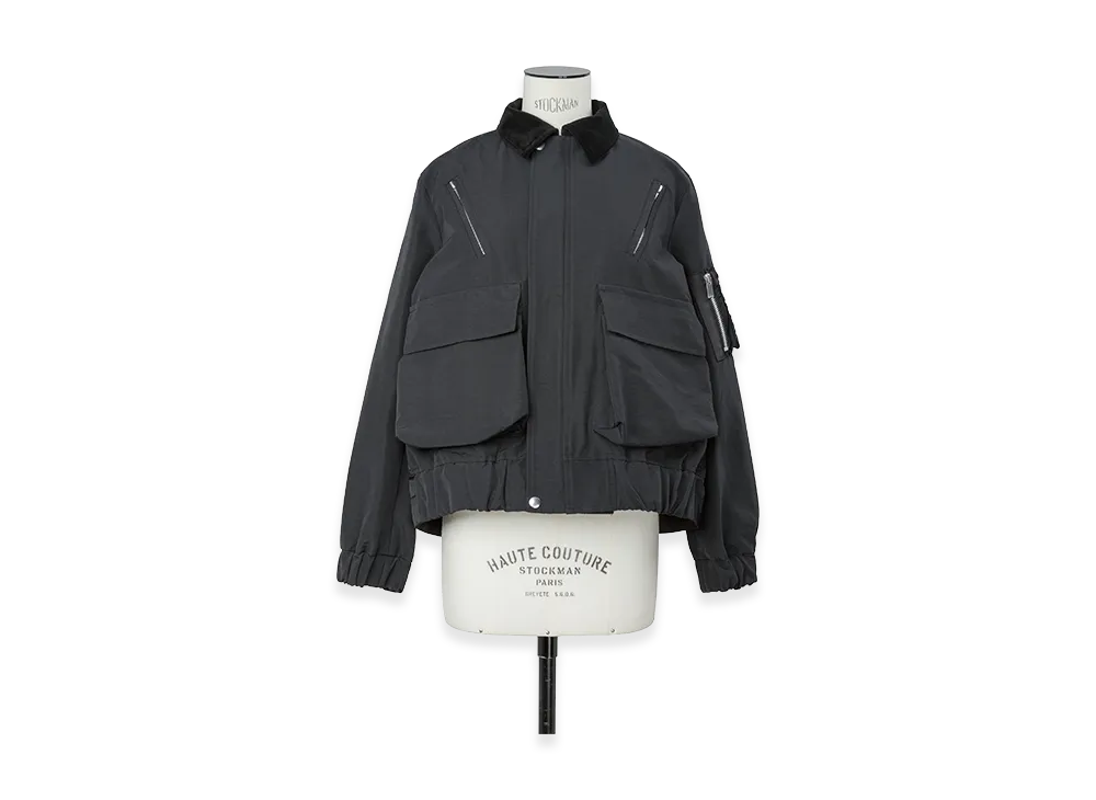 sacai Women's Grosgrain Blouson "Black"