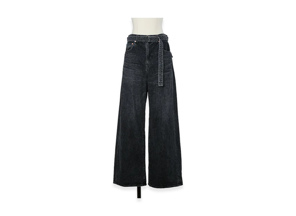 sacai Women's Denim Pants "Black"