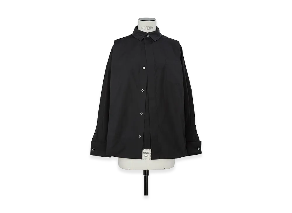 sacai Women's Poplin Shirt "Black"
