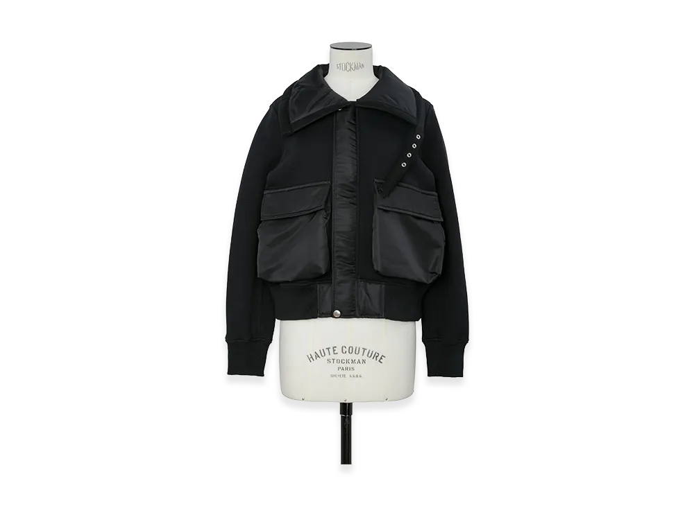 sacai Women's Sponge Sweat Blouson "Black"