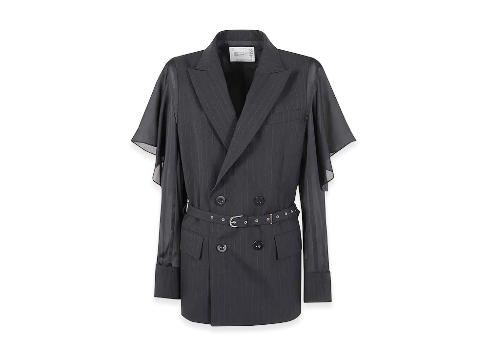 sacai Women's Stripe Jacket "Black/Chalk"