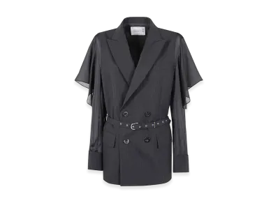 sacai Women's Stripe Jacket "Black/Chalk"