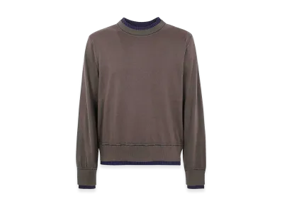 sacai Cotton Cashmere Knit Pullover "Khaki"