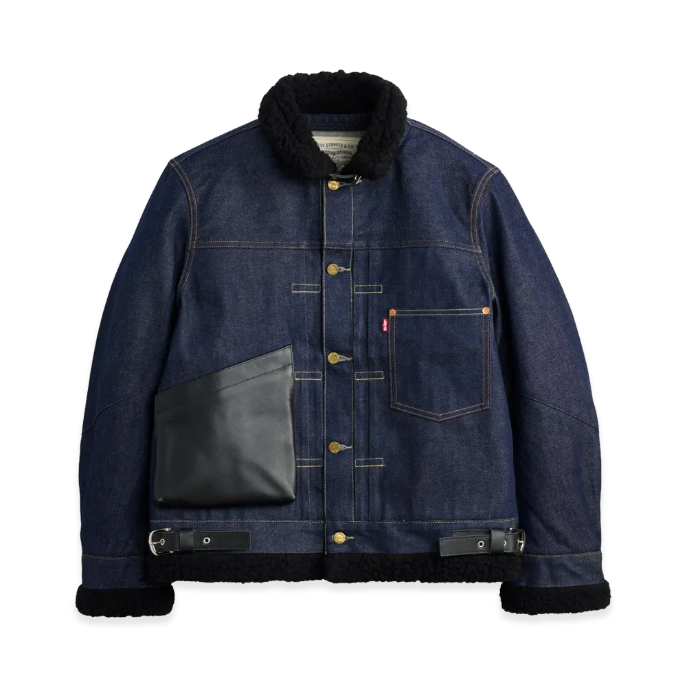 sacai x Levi's Men's Sherpa Jacket "Indigo"