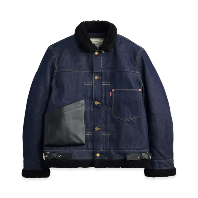 sacai x Levi's Men's Sherpa Jacket "Indigo"