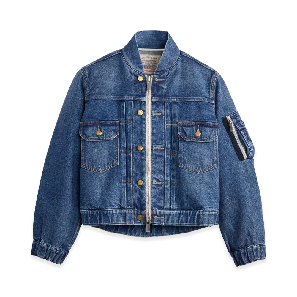 sacai x Levi's Women's Blouson Jacket "Blue"