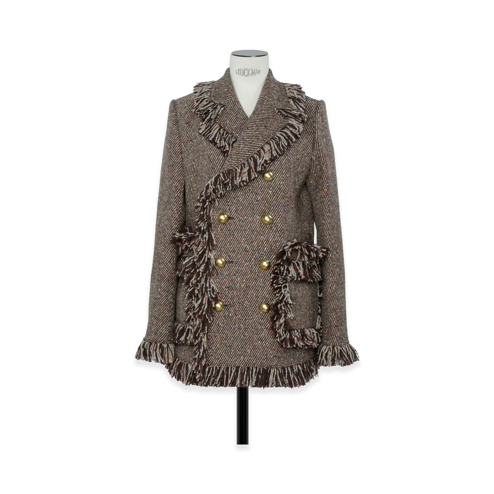 sacai Women's Nep Tweed Jacket "Beige"