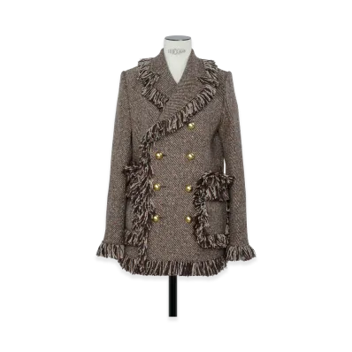 sacai Women's Nep Tweed Jacket "Beige"