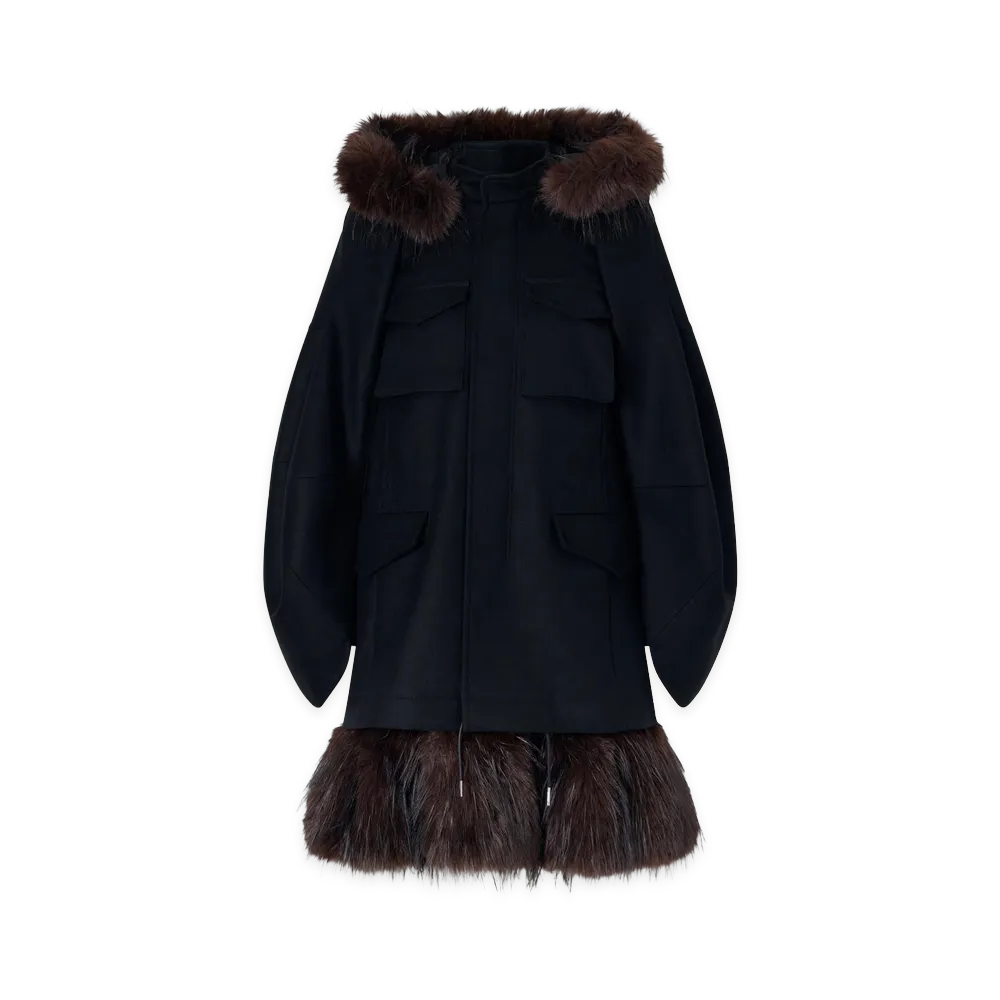 sacai Women's Coats "Black"