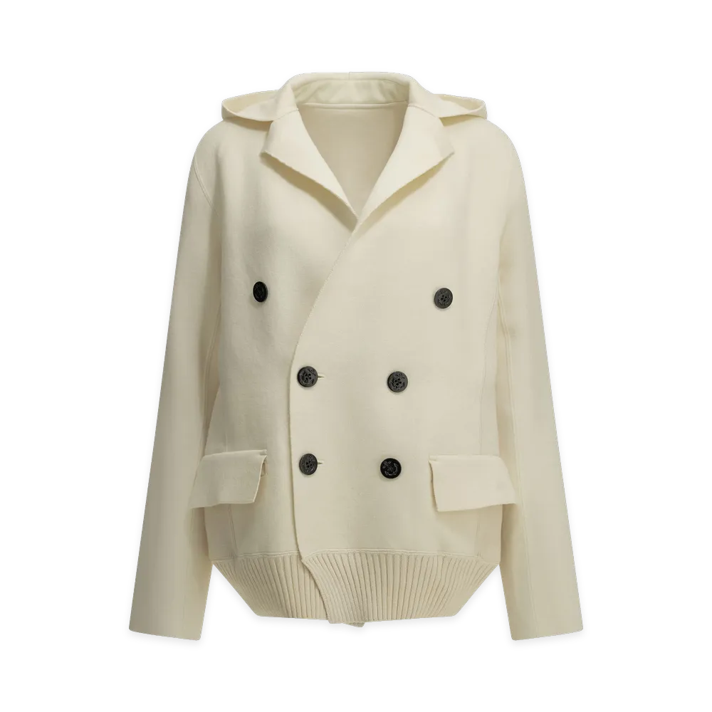 sacai Women's Double-Breasted Blazer "White"