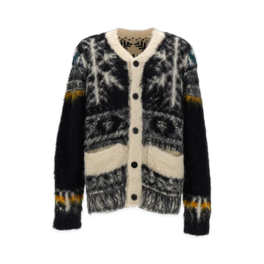 sacai Patterned Sweater "Black"