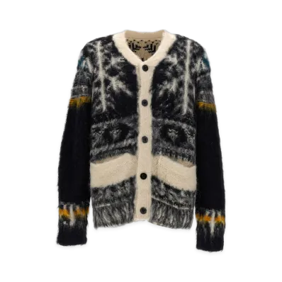 sacai Patterned Sweater "Black"