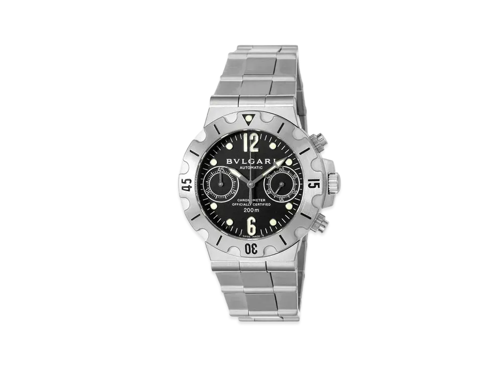 BVLGARI Diagono Scuba Chronograph "Black/Stainless Steel"