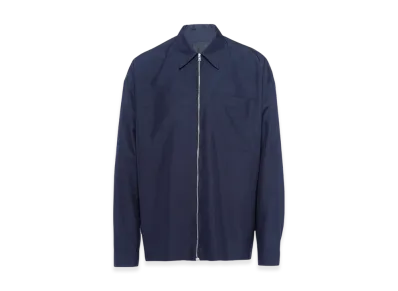 PRADA Silk Shirt Zipper "Navy"