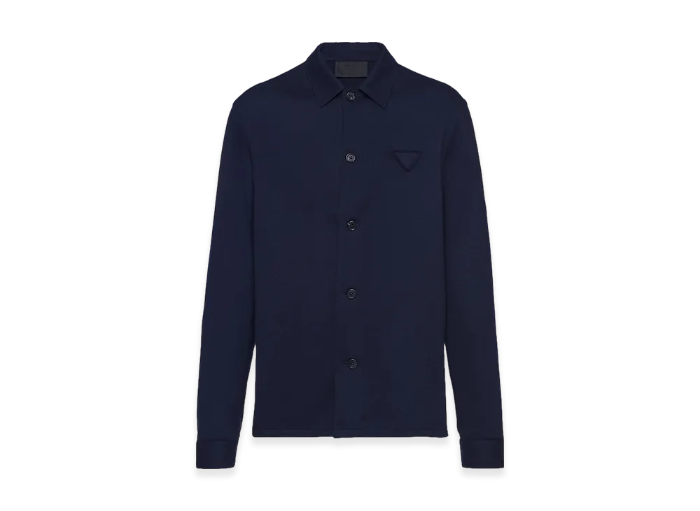 PRADA Wool Blend Shirt "Navy"