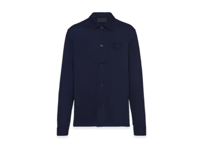 PRADA Wool Blend Shirt "Navy"