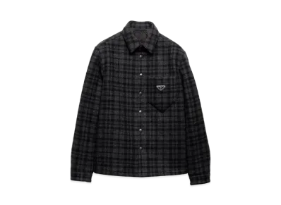 PRADA Men's Wool Shirt "Dark Gray"