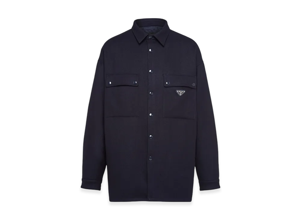 PRADA Camel-Hair Shirt "Navy"