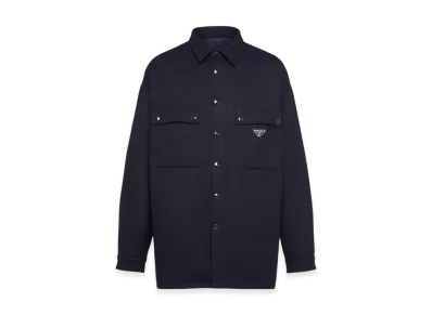 PRADA Camel-Hair Shirt "Navy"