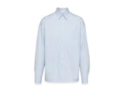 PRADA Cotton Shirt "White/Sky Blue/Blue"