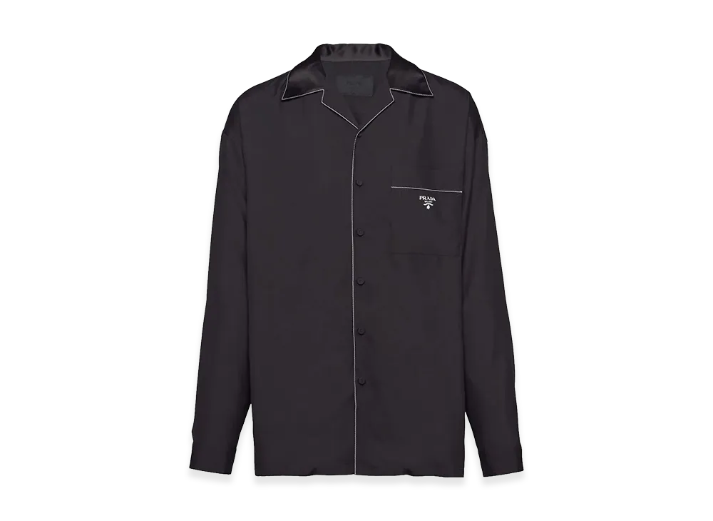 PRADA Camicia Bordi A Contrasto "Black"