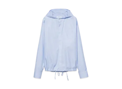 PRADA Men's Hooded Cotton Shirt "Sky Blue"