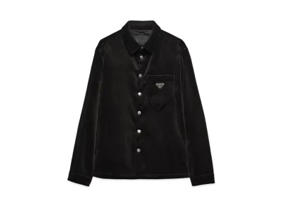 PRADA Men's Corduroy Shirt "Black"