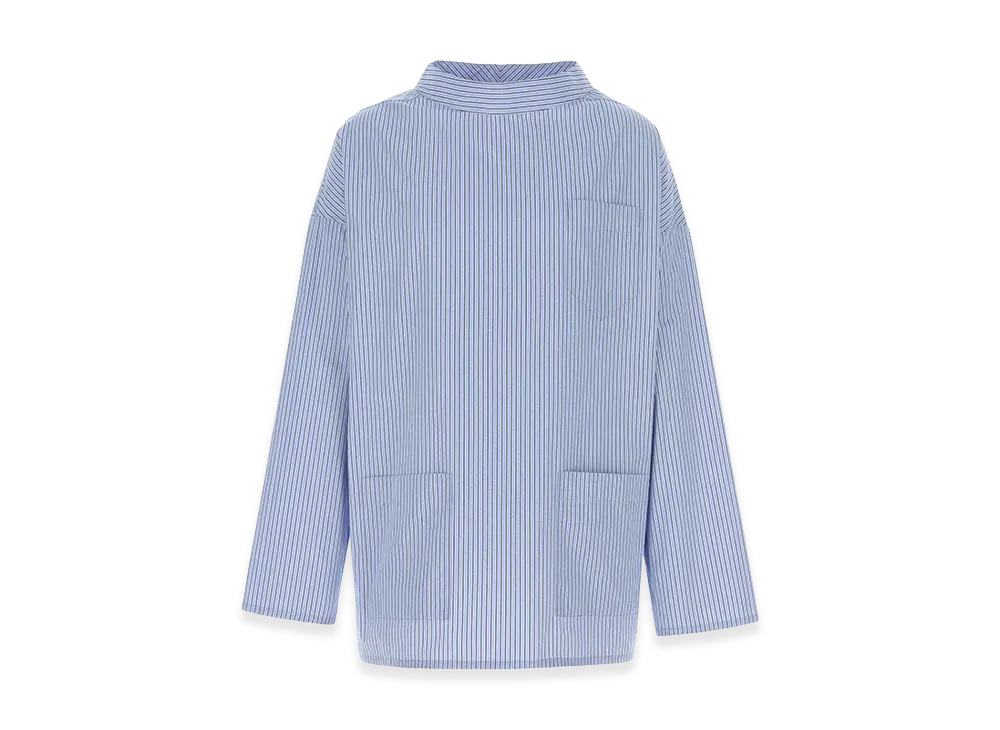 PRADA Embroidered Poplin Shirt "Light Blue"
