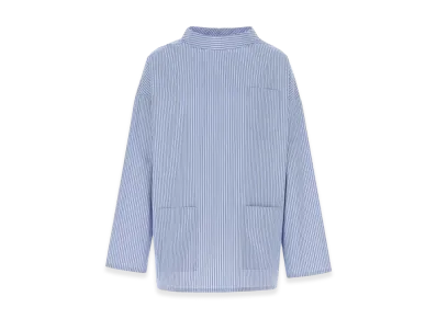 PRADA Embroidered Poplin Shirt "Light Blue"