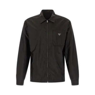 PRADA Re-Nylon Feather Shirt "Black"