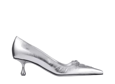 Jimmy Choo Women's Scarlett 50 Vintage Metallic Leather Pumps "Silver"