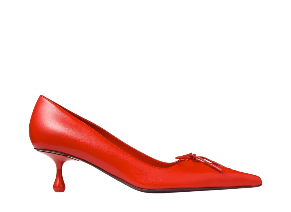 Jimmy Choo Women's Scarlett 50 Postbox Red Nappa Leather Pumps "Post Box Red"