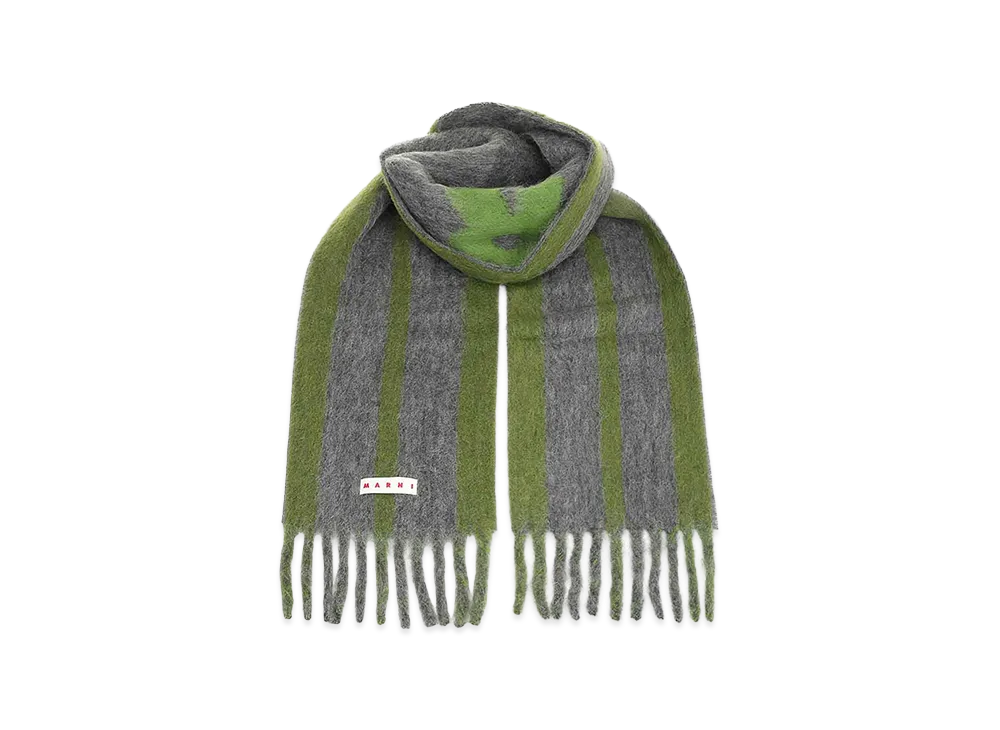 MARNI Women's Wool And Mohair Scarf "Grey"