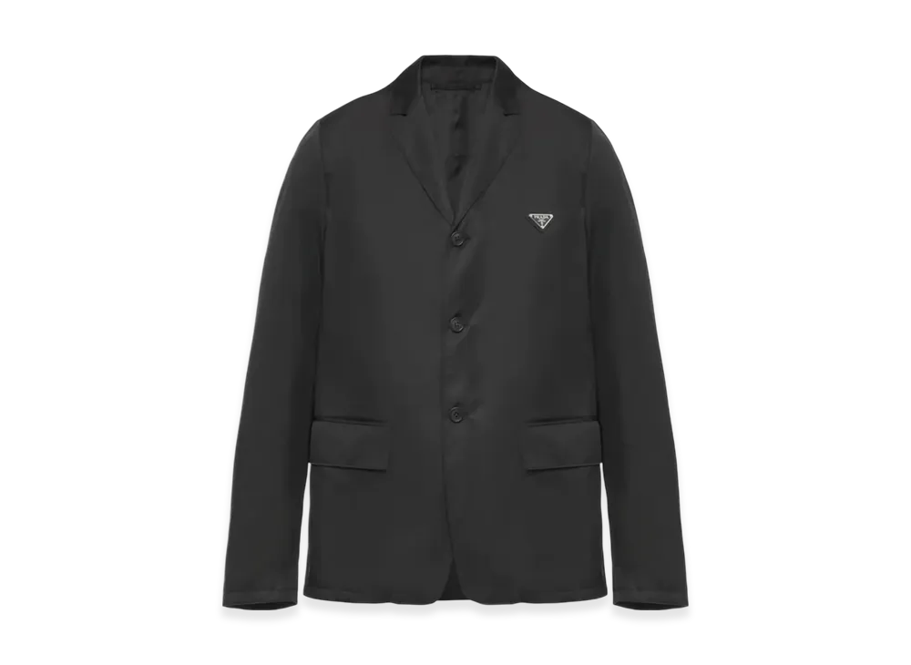 PRADA Re-Nylon Single Breasted Jacket "Black"
