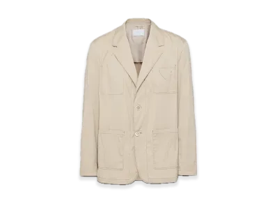 PRADA Single-Breasted Cotton-Blend Jacket "Beige"