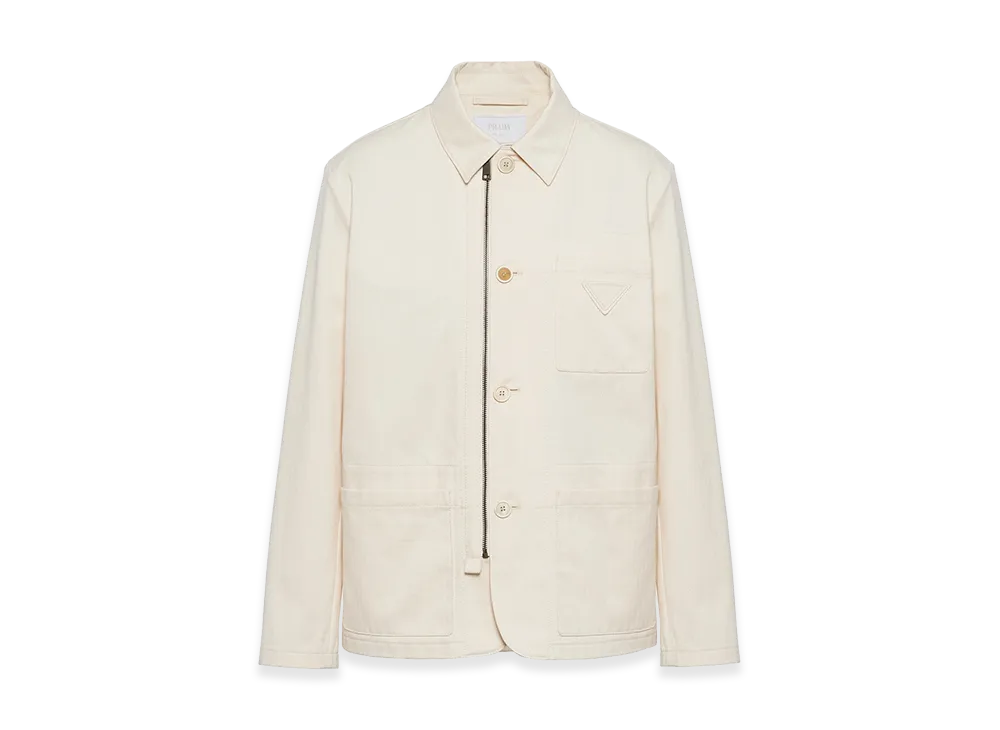 PRADA Cotton Blouson Jacket "Beige"
