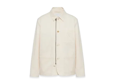 PRADA Cotton Blouson Jacket "Beige"