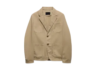 PRADA Men's Single-Breasted Cotton Jacket "Beige"