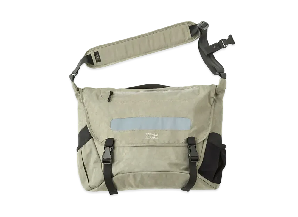 SEDAN ALL-PURPOSE Overdyed Nylon Messenger Bag "Marble Grey"