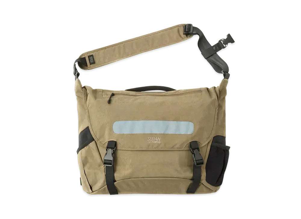 SEDAN ALL-PURPOSE Overdyed Nylon Messenger Bag "Washed Khaki"